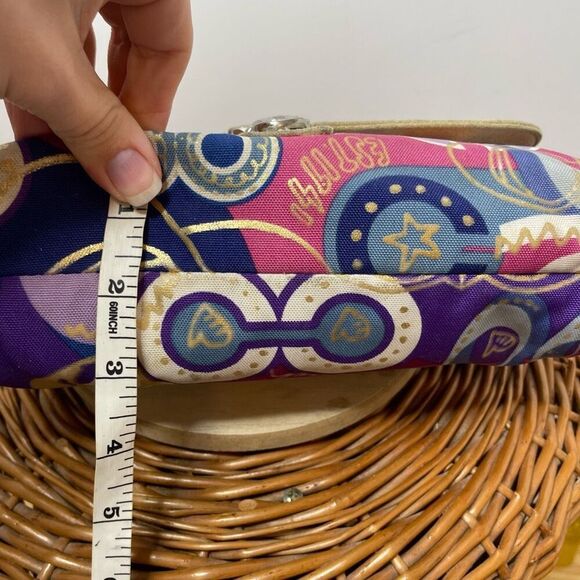 Coach Poppy C‎ Metallic Layla Graffiti Metallic Demi Satchel Shoulder Swing Bag - Picture 2 of 10